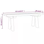 impregnált tömör fenyőfa kerti pad 110 cm
