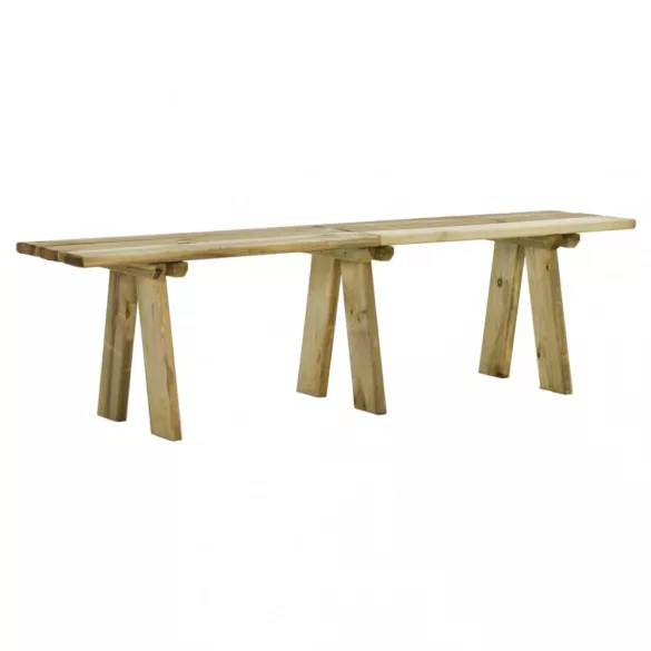 impregnált tömör fenyőfa kerti pad 160 cm