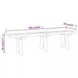 impregnált tömör fenyőfa kerti pad 160 cm