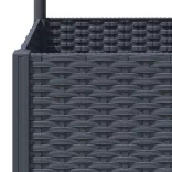 kékszürke PP rácsos kerti ültetőláda 120 x 40 x 136 cm