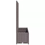 barna PP kerti virágláda ráccsal 120 x 40 x 136 cm