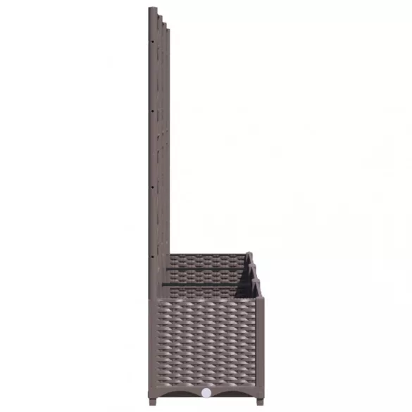 barna PP kerti virágláda ráccsal 120 x 40 x 136 cm