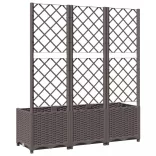 barna PP kerti virágláda ráccsal 120 x 40 x 136 cm
