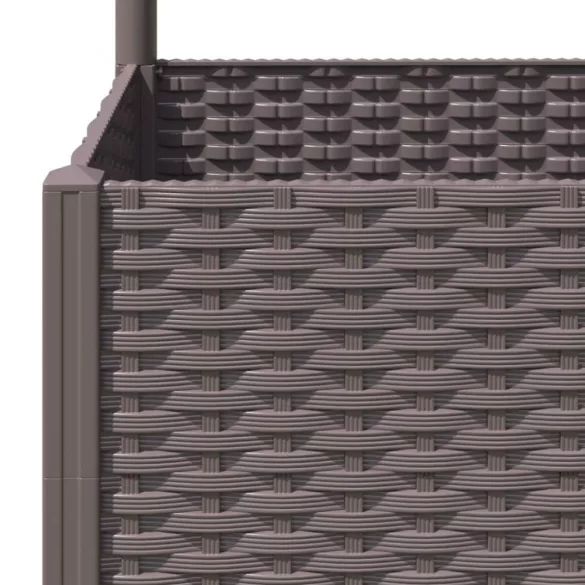 barna PP kerti virágláda ráccsal 120 x 40 x 136 cm