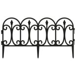 17 db fekete polipropilén gyepszegély 10 m