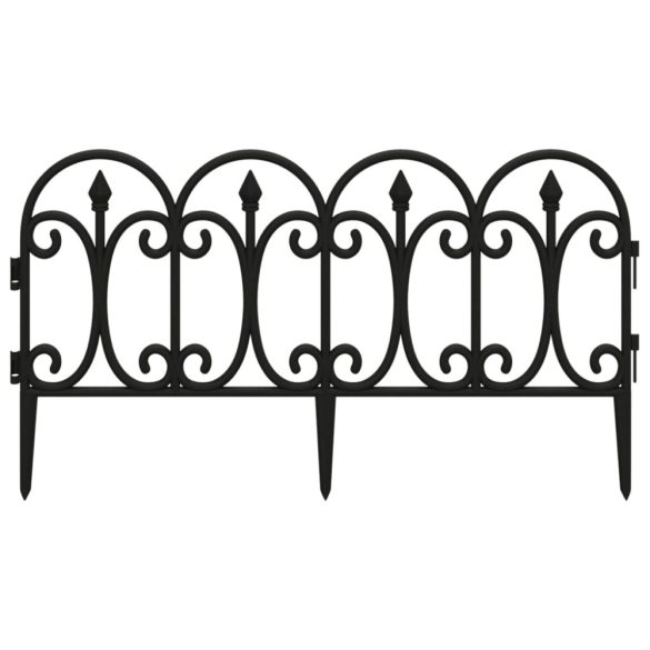 17 db fekete polipropilén gyepszegély 10 m