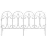 17 db fehér polipropilén gyepszegély 10 m