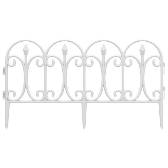 17 db fehér polipropilén gyepszegély 10 m