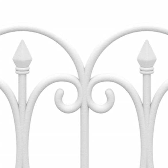 17 db fehér polipropilén gyepszegély 10 m