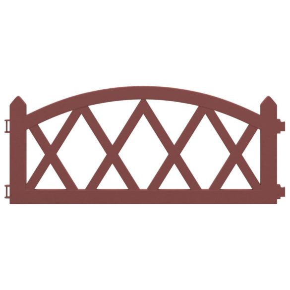 17 db piros polipropilén gyepszegély 10 m