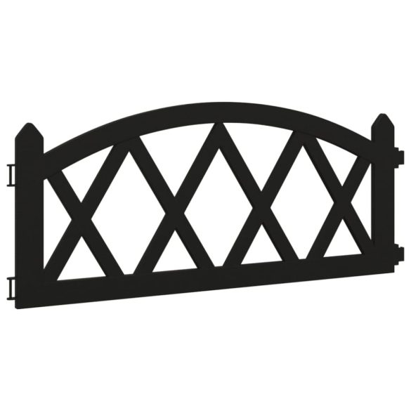 17 db fekete polipropilén gyepszegély 10 m