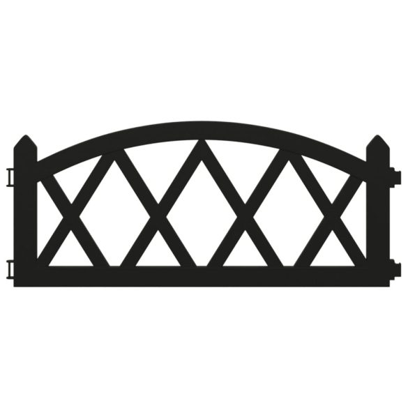 17 db fekete polipropilén gyepszegély 10 m