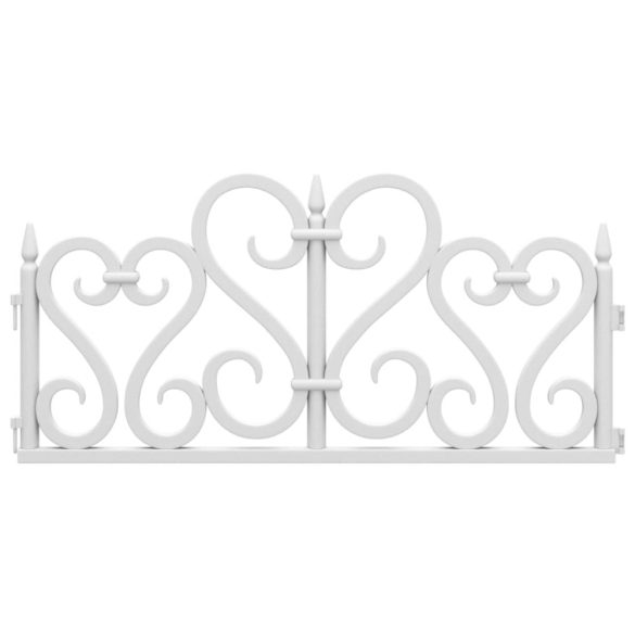 17 db fehér polipropilén gyepszegély 10 m