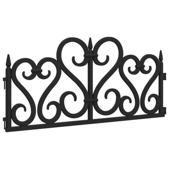 17 db fekete polipropilén gyepszegély 10 m