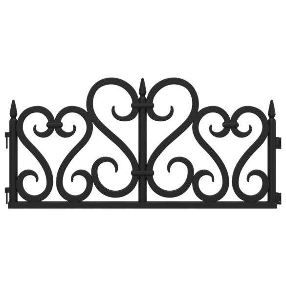 17 db fekete polipropilén gyepszegély 10 m