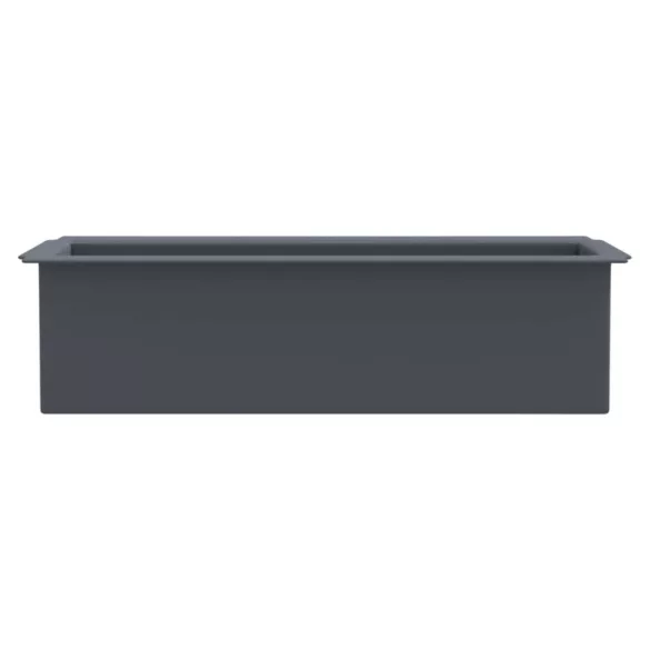 12 db szürke polipropilén virágláda raklapokhoz 36x13,5x9,5 cm