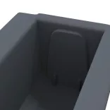 12 db szürke polipropilén virágláda raklapokhoz 36x13,5x9,5 cm