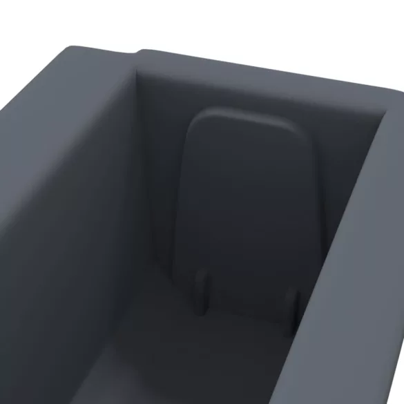 12 db szürke polipropilén virágláda raklapokhoz 36x13,5x9,5 cm