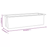 12 db szürke polipropilén virágláda raklapokhoz 36x13,5x9,5 cm