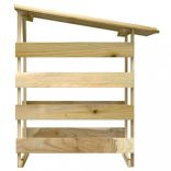 impregnált fenyőfa pergola tetővel 100 x 90 x 100 cm