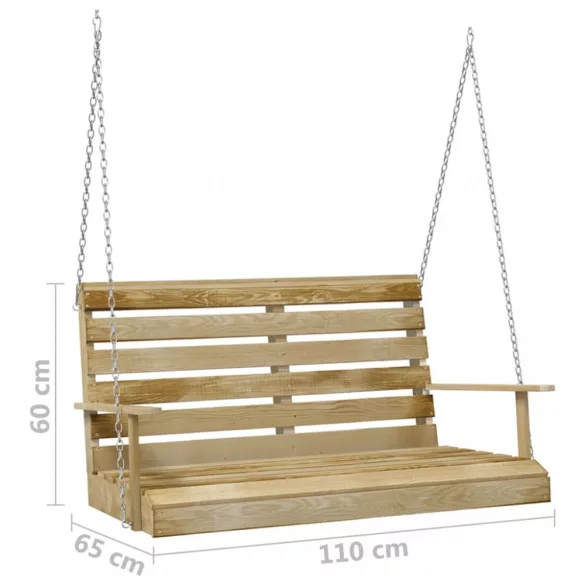impregnált fenyőfa hintapad 110 cm