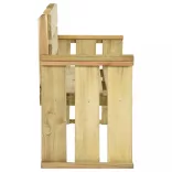 impregnált fenyőfa kerti pad 121 cm