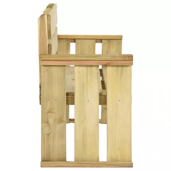 impregnált fenyőfa kerti pad 121 cm