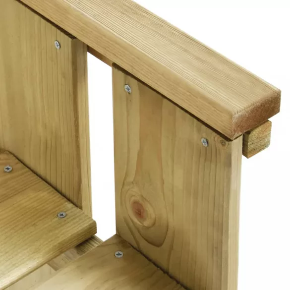impregnált fenyőfa kerti pad 121 cm