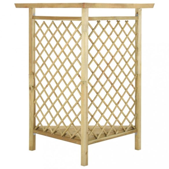 impregnált fenyőfa sarokpergola paddal 166 x 81 x 174 cm