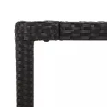 9 részes fekete polyrattan kerti étkezőgarnitúra párnákkal