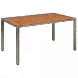 7 részes szürke polyrattan kerti étkezőgarnitúra párnával