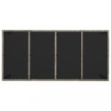 9 részes szürke polyrattan kerti étkezőgarnitúra párnával