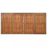 7 részes szürke polyrattan kerti étkezőgarnitúra párnával