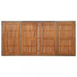 9 részes szürke polyrattan kerti étkezőgarnitúra párnával