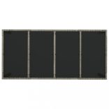 9 részes szürke polyrattan kerti étkezőgarnitúra párnával