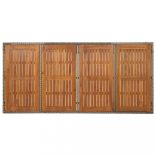 9 részes szürke polyrattan kerti étkezőgarnitúra párnával