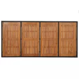 9 részes fekete polyrattan kerti étkezőgarnitúra párnákkal