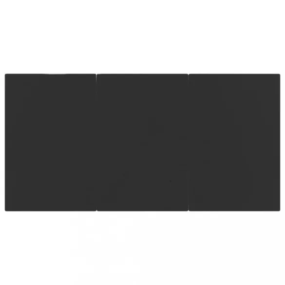 9 részes fekete polyrattan kerti étkezőgarnitúra párnákkal