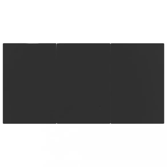 9 részes fekete és szürke polyrattan kerti étkezőszett párnával