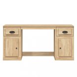 sonoma tölgy színű szerelt fa íróasztal szekrénnyel