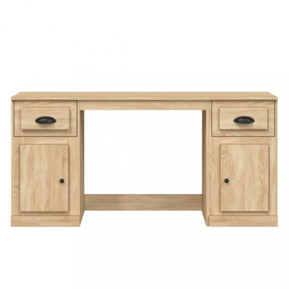 sonoma tölgy színű szerelt fa íróasztal szekrénnyel