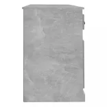 betonszürke szerelt fa íróasztal szekrénnyel