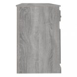 szürke sonoma színű szerelt fa íróasztal szekrénnyel