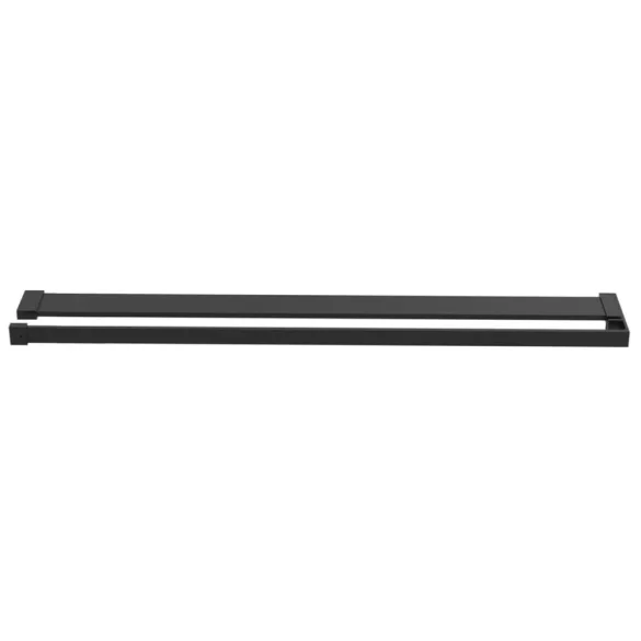 fekete ESG üveg és alumínium zuhanyfal polccal 80 x 195 cm