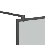 fekete ESG üveg és alumínium zuhanyfal polccal 80 x 195 cm