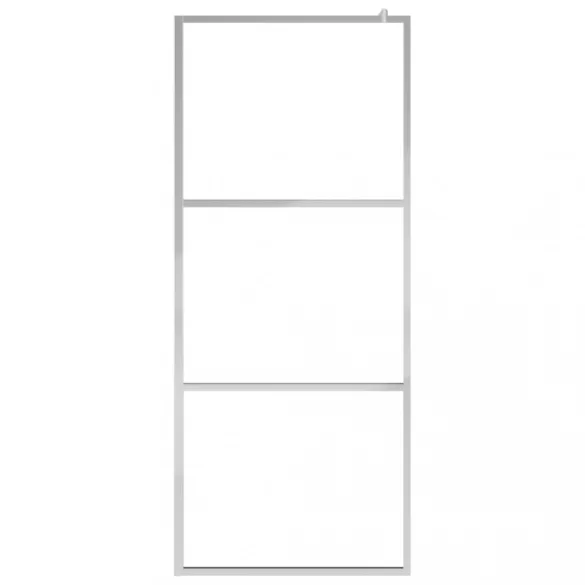 króm ESG üveg és alumínium zuhanyfal polccal 80x195 cm