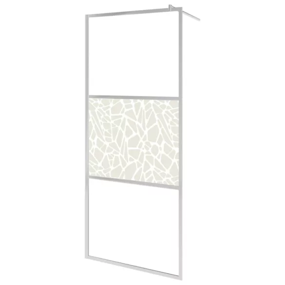 króm ESG üveg és alumínium zuhanyfal polccal 80x195 cm