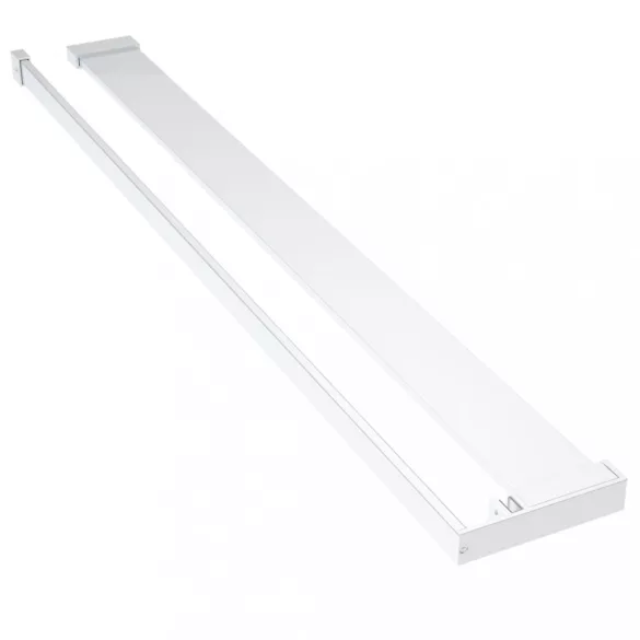 króm ESG üveg és alumínium zuhanyfal polccal 90 x 195 cm