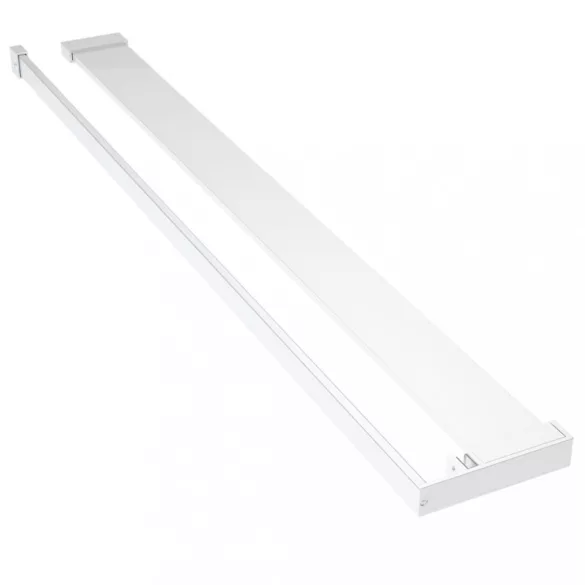 króm ESG üveg és alumínium zuhanyfal polccal 90 x 195 cm