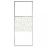 króm ESG üveg és alumínium zuhanyfal polccal 100 x 195 cm
